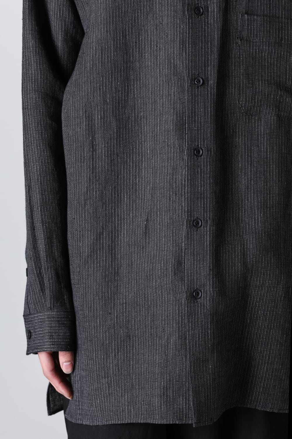 Double Collar Decorative Button Blouse