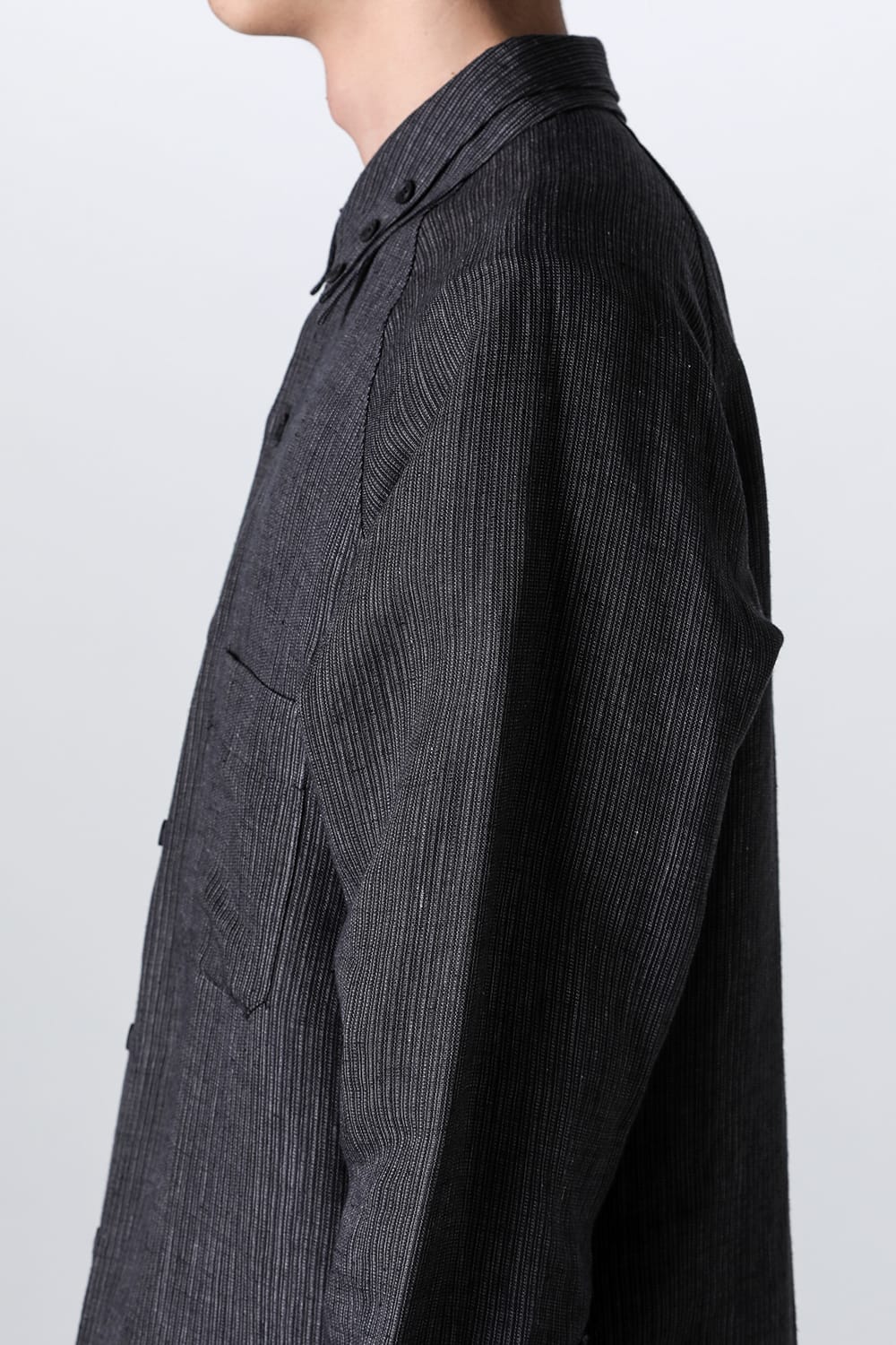 Double Collar Decorative Button Blouse