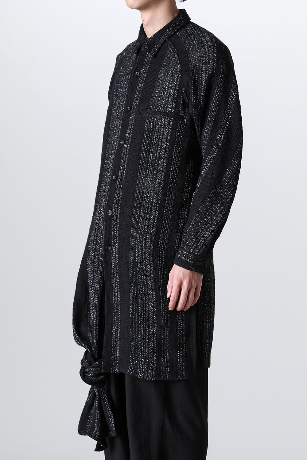 Hem Knot Stripe Blouse