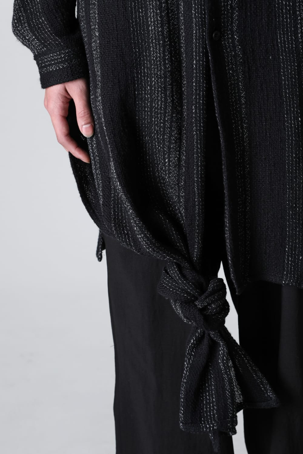 Hem Knot Stripe Blouse