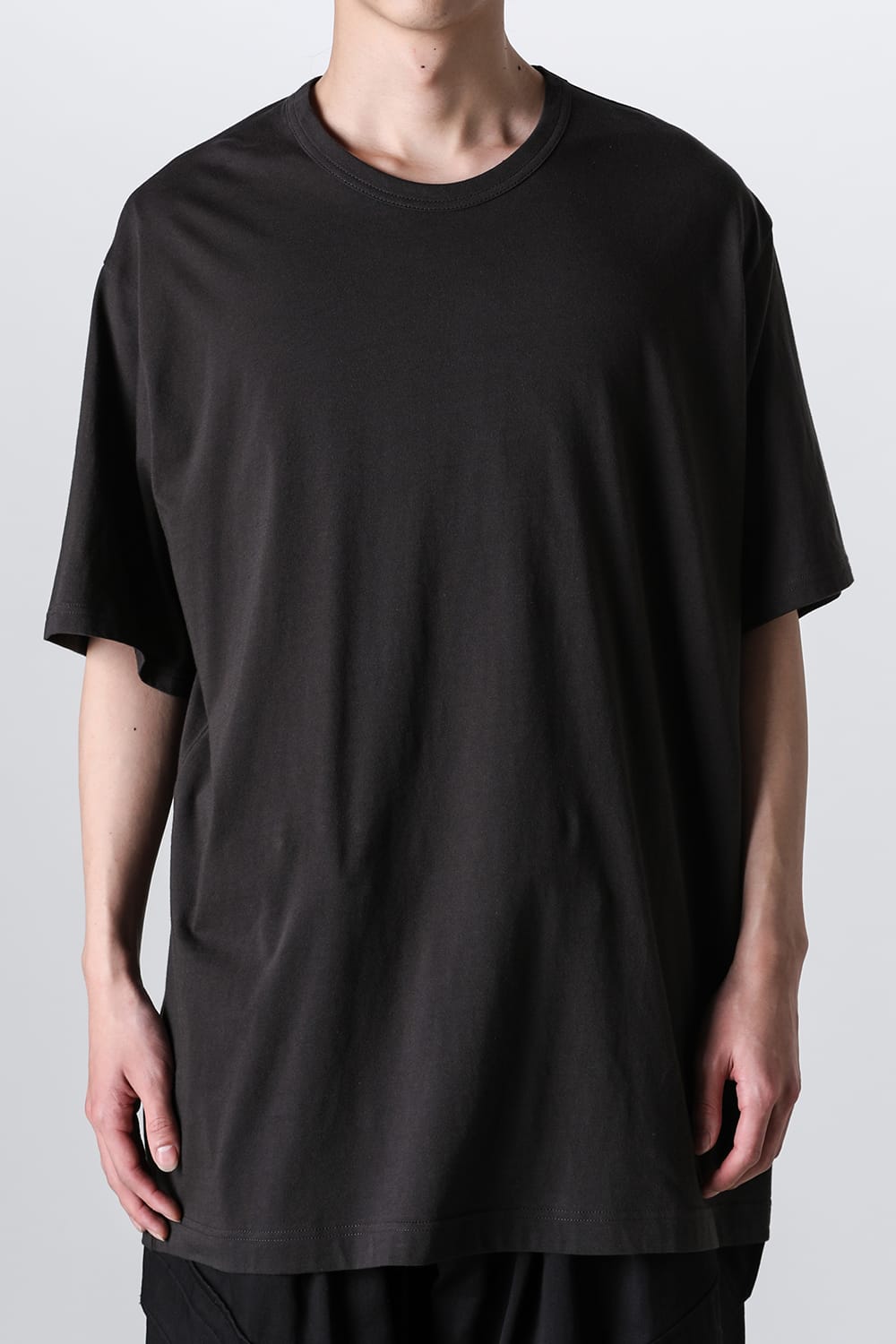 Crew Neck Short Sleeve T-Shirt  Charcoal