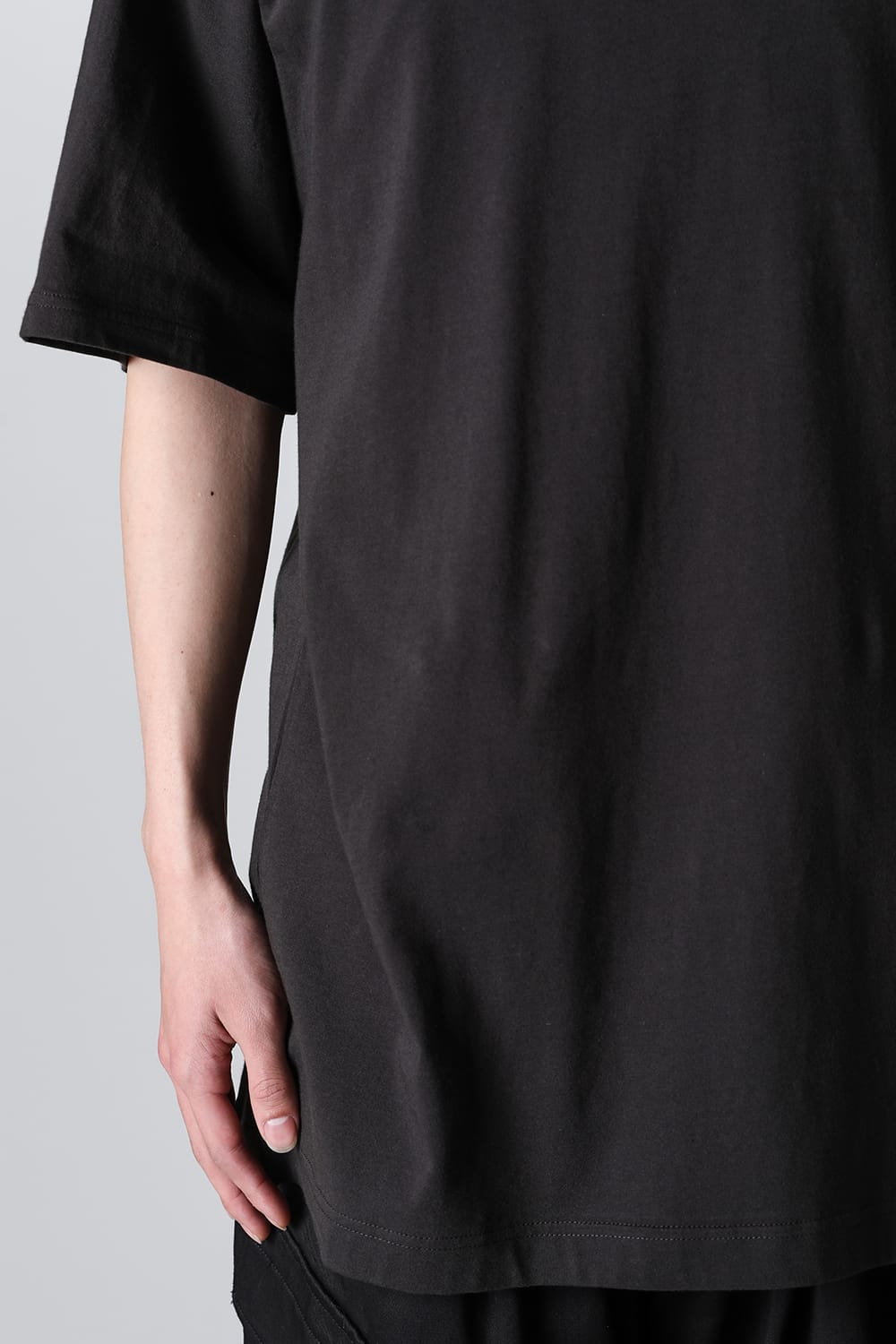 Crew Neck Short Sleeve T-Shirt  Charcoal