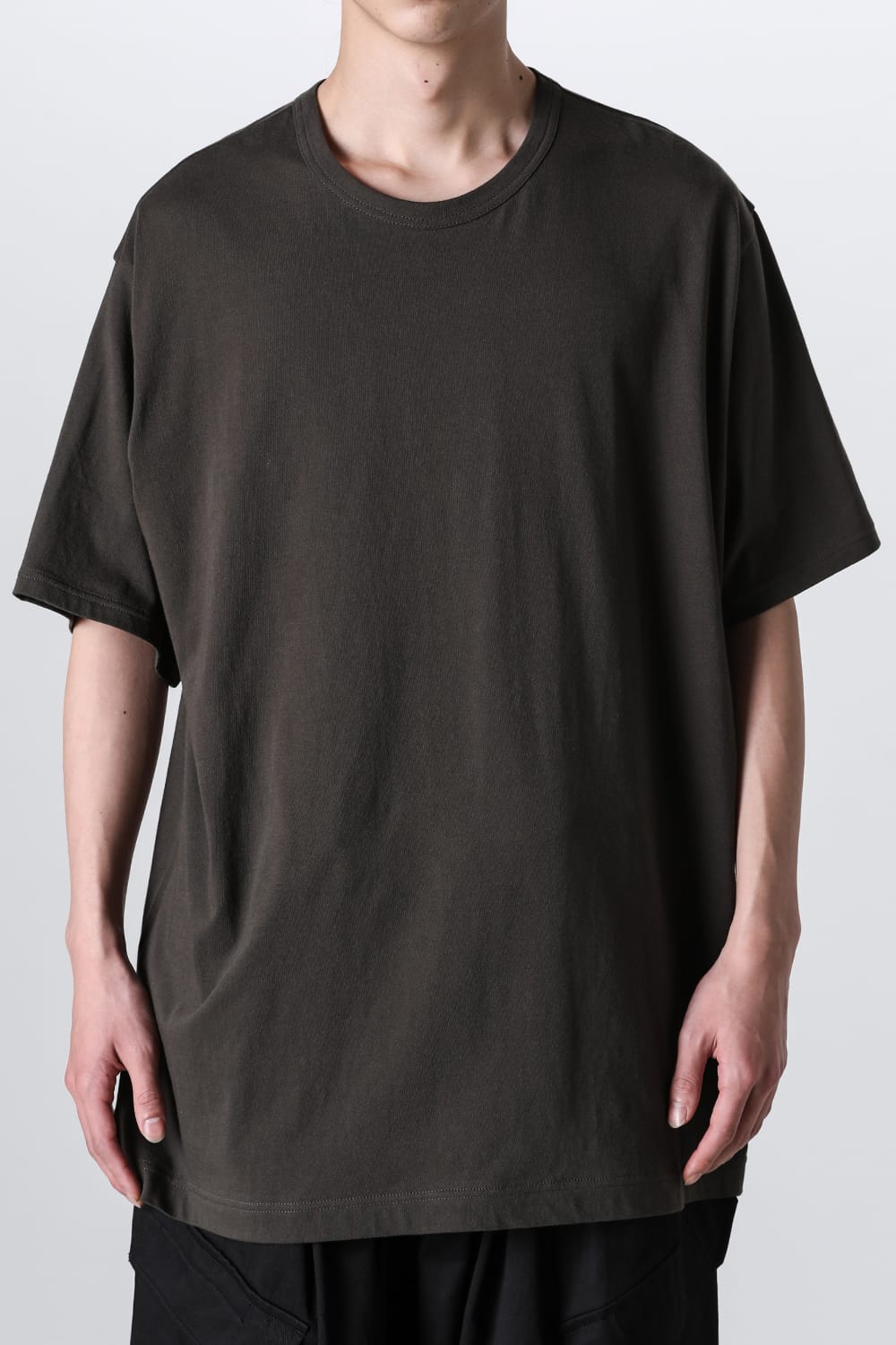 Crew Neck Short Sleeve T-Shirt Khaki