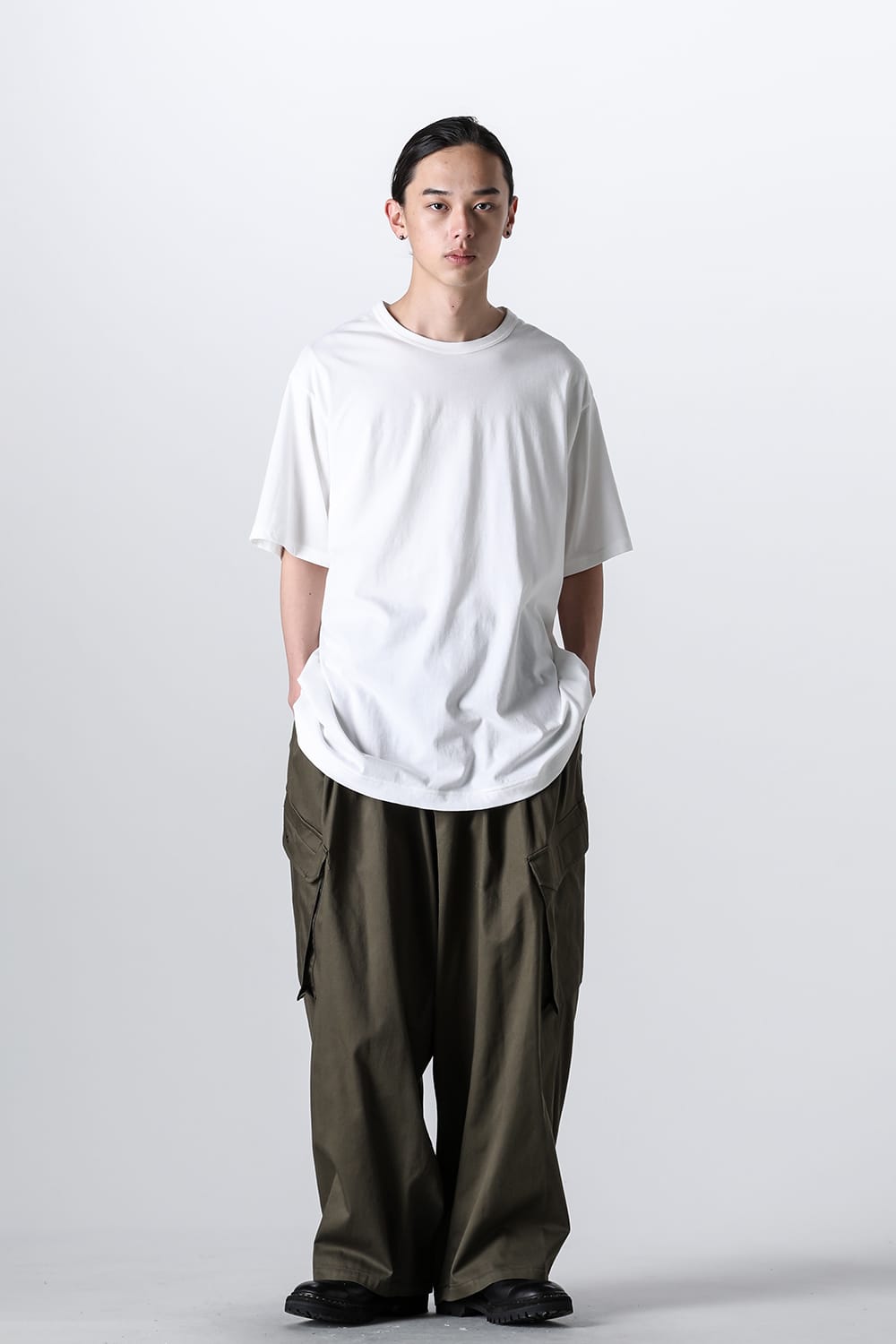 Crew Neck Short Sleeve T-Shirt Off White