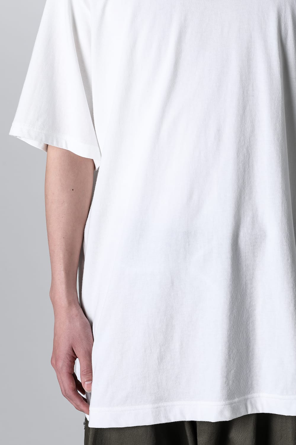 Crew Neck Short Sleeve T-Shirt Off White