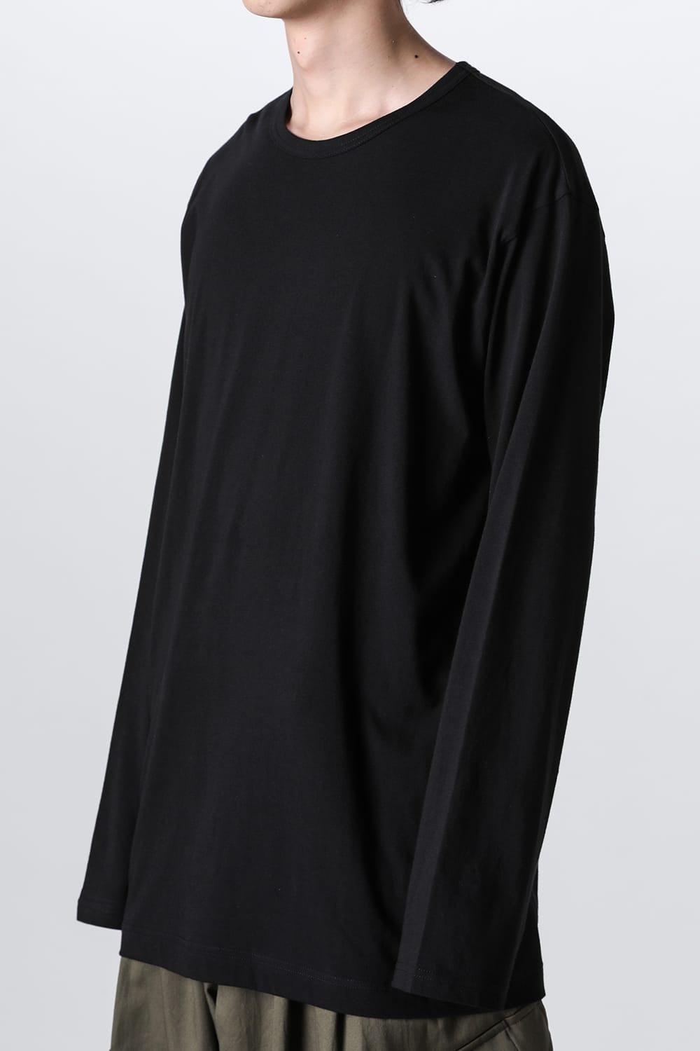 Crew Neck Long Sleeve T-Shirt Black