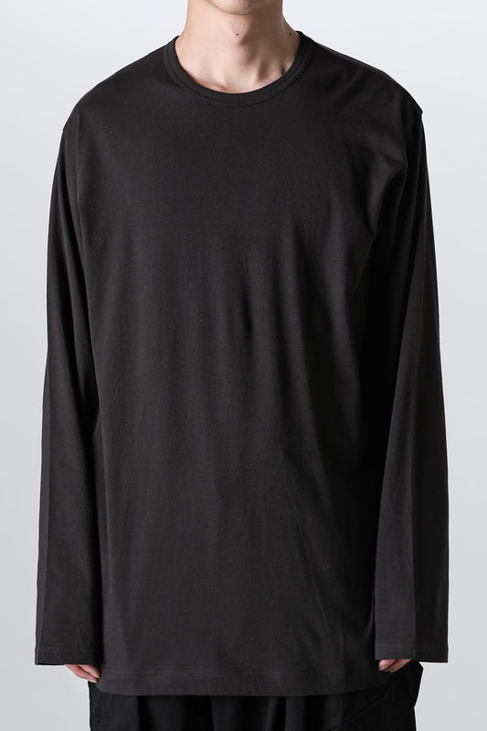 Crew Neck Long Sleeve T-Shirt Charcoal