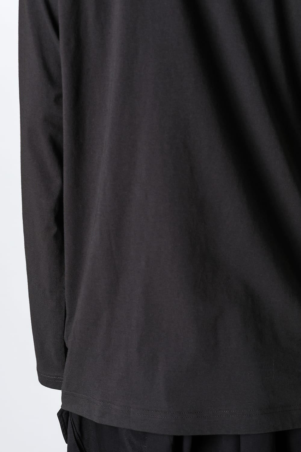 Crew Neck Long Sleeve T-Shirt Charcoal