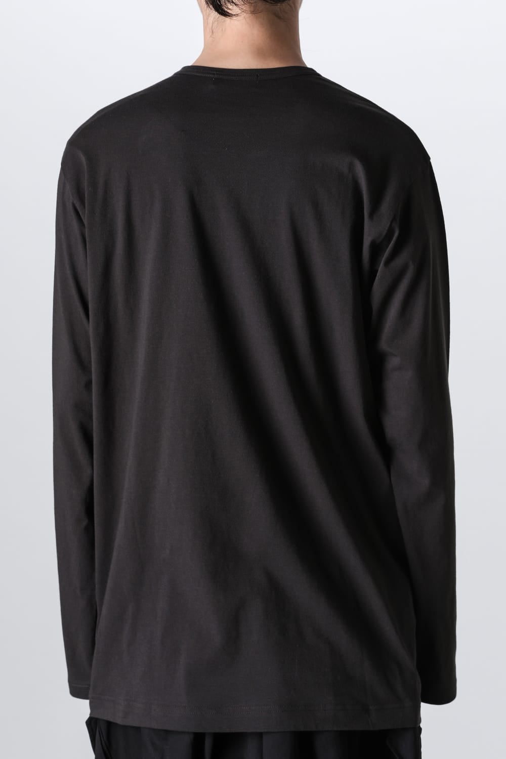 Crew Neck Long Sleeve T-Shirt Charcoal