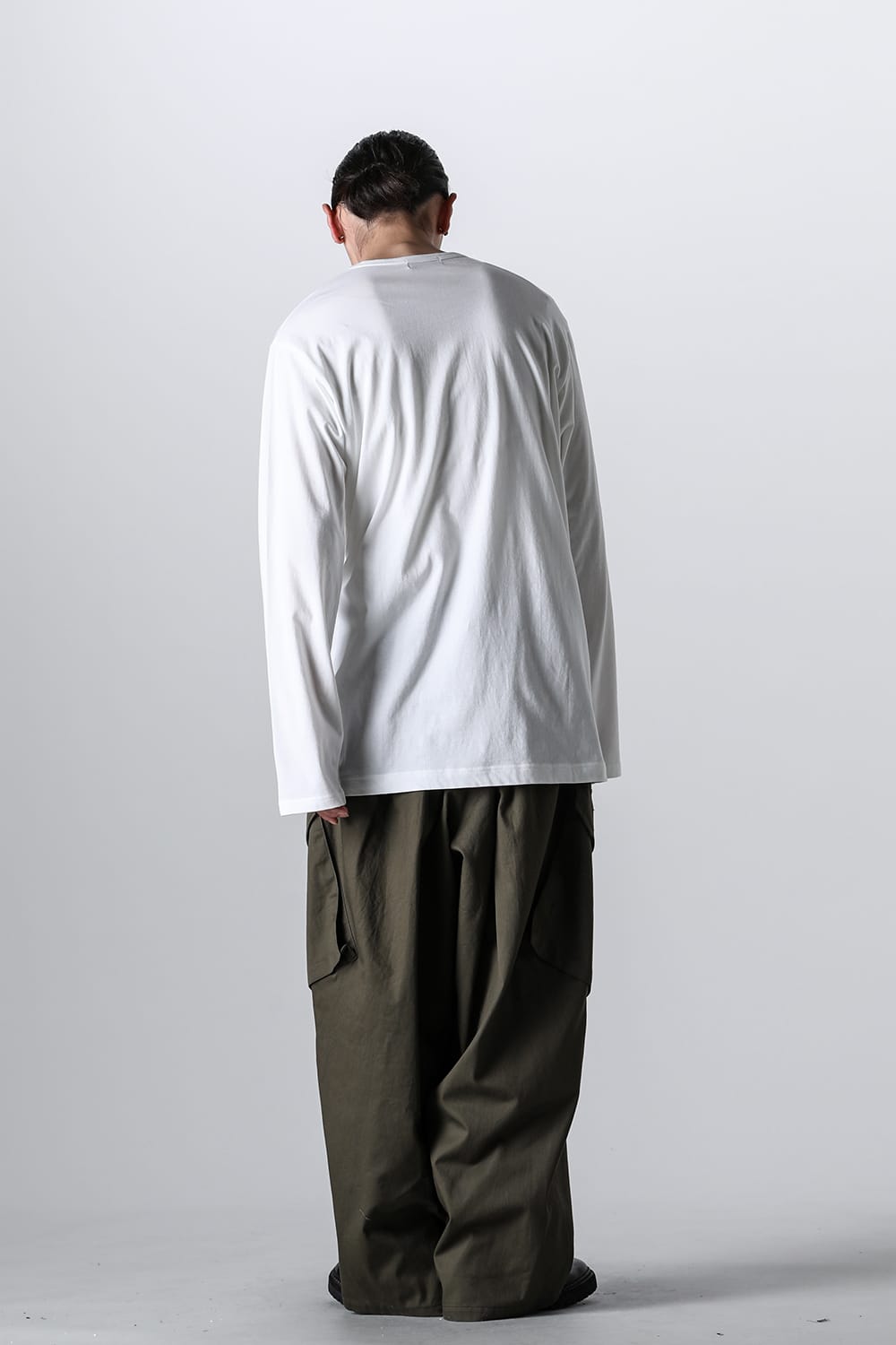 Crew Neck Long Sleeve T-Shirt Off White