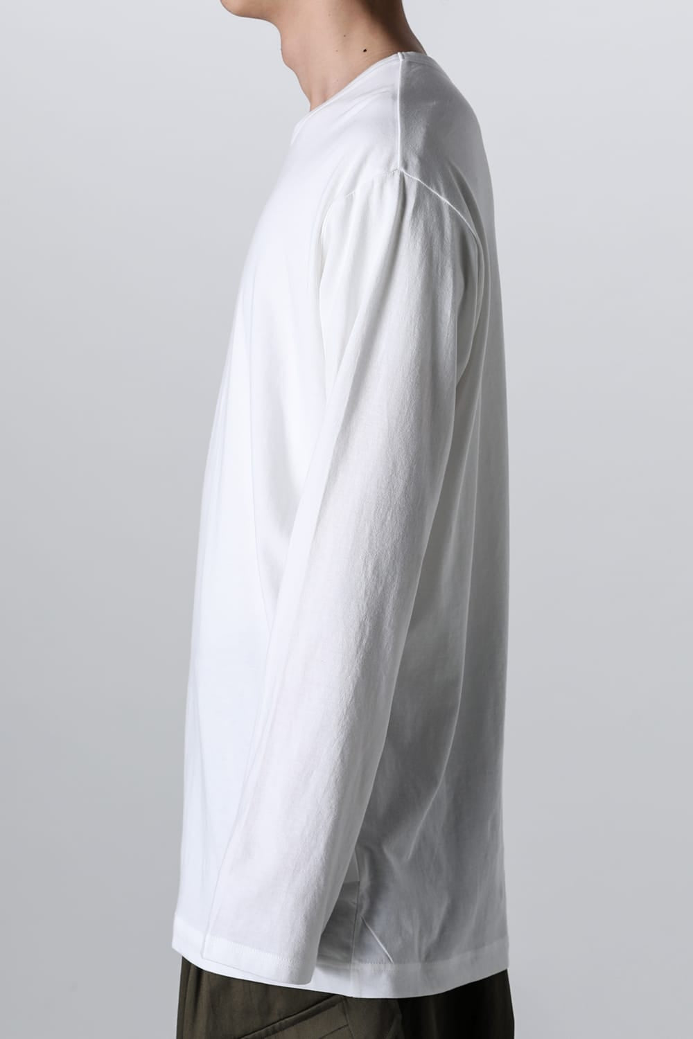 Crew Neck Long Sleeve T-Shirt Off White