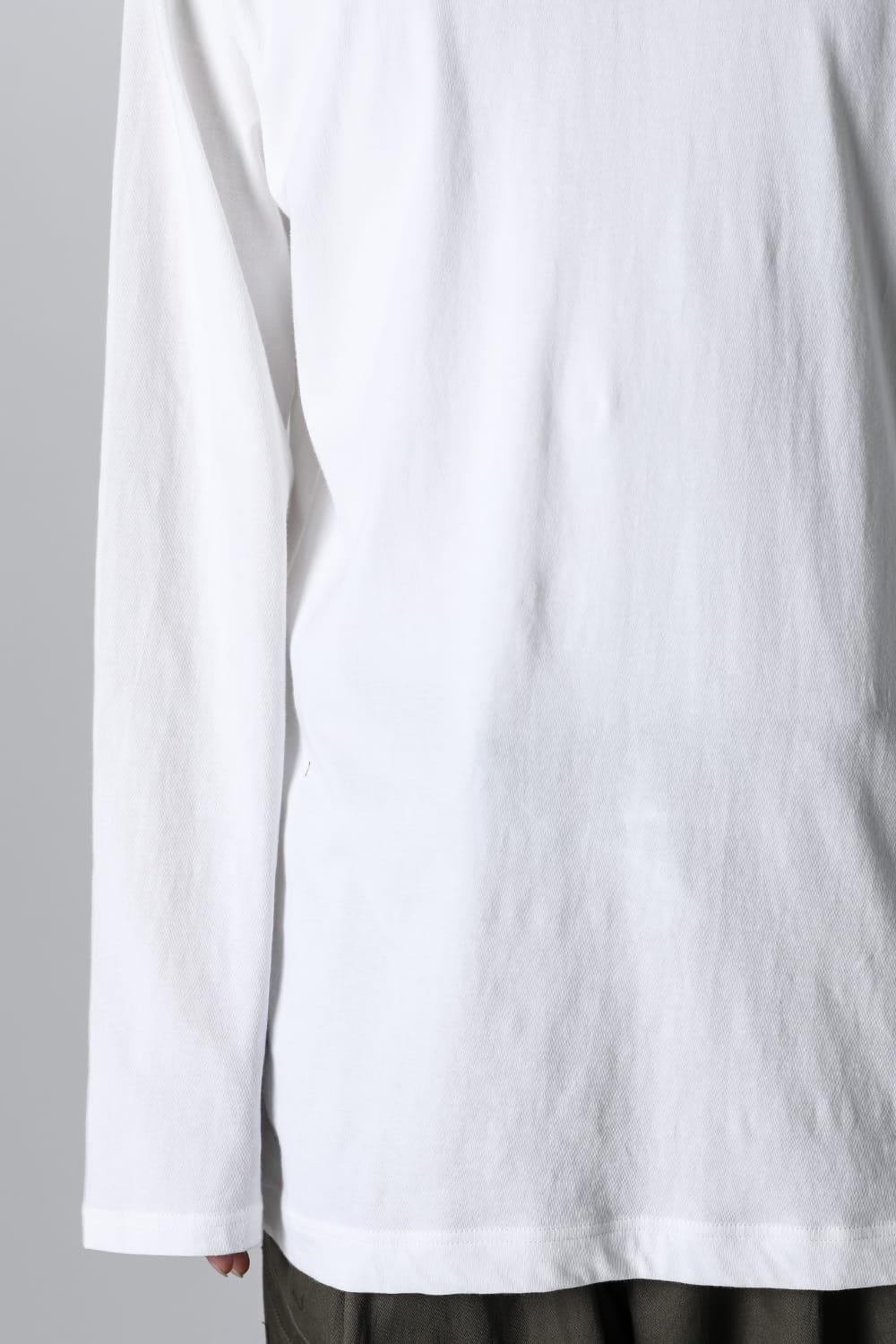 Crew Neck Long Sleeve T-Shirt Off White