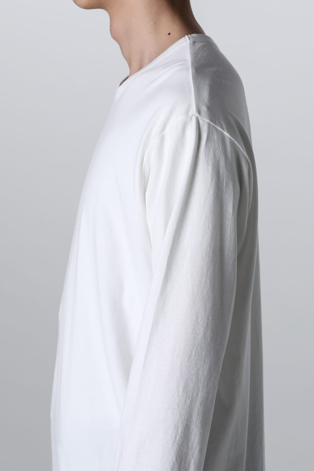 Crew Neck Long Sleeve T-Shirt Off White