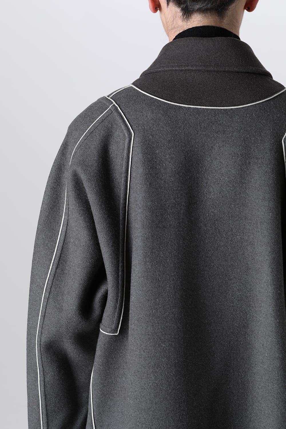 リバーシブル ショールカラーコート