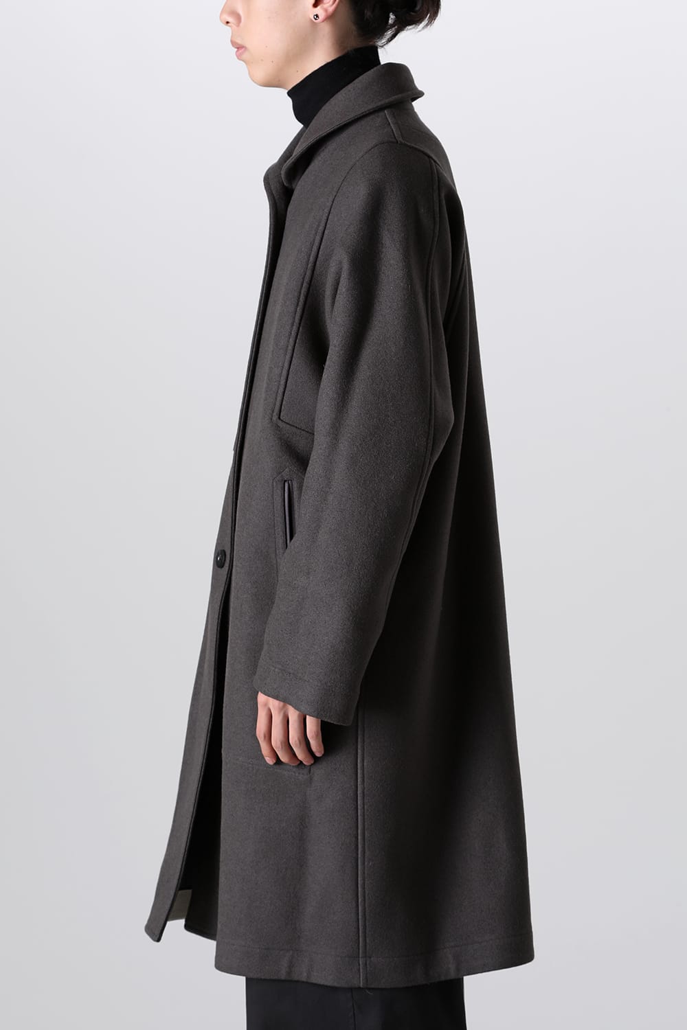 リバーシブル ショールカラーコート