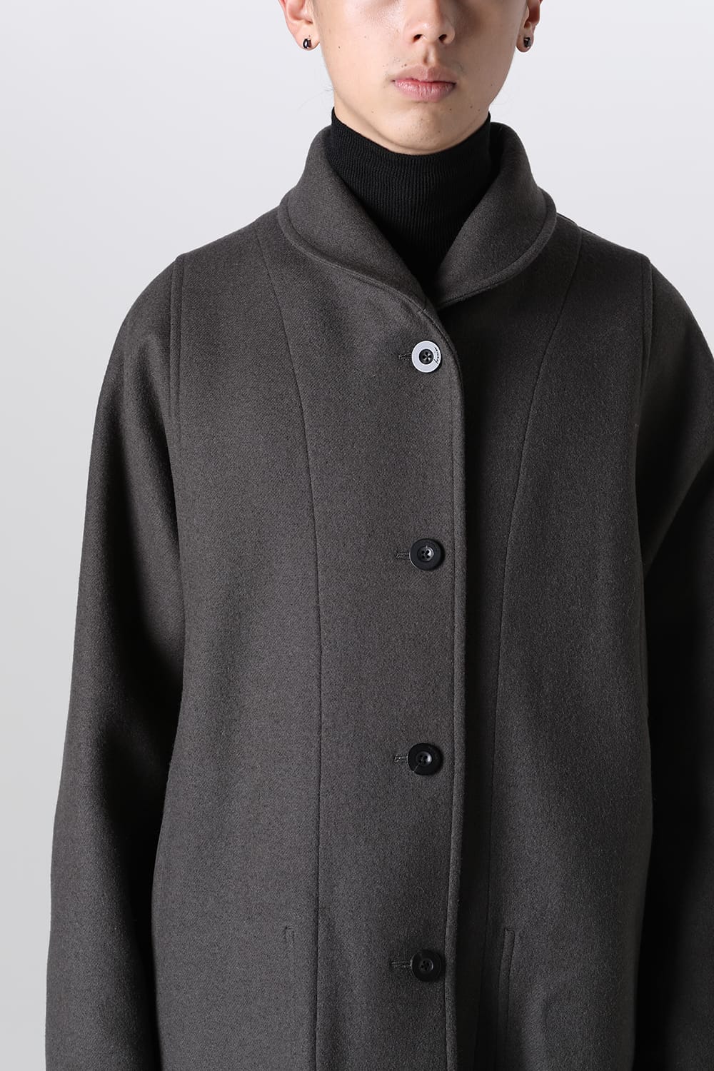 リバーシブル ショールカラーコート