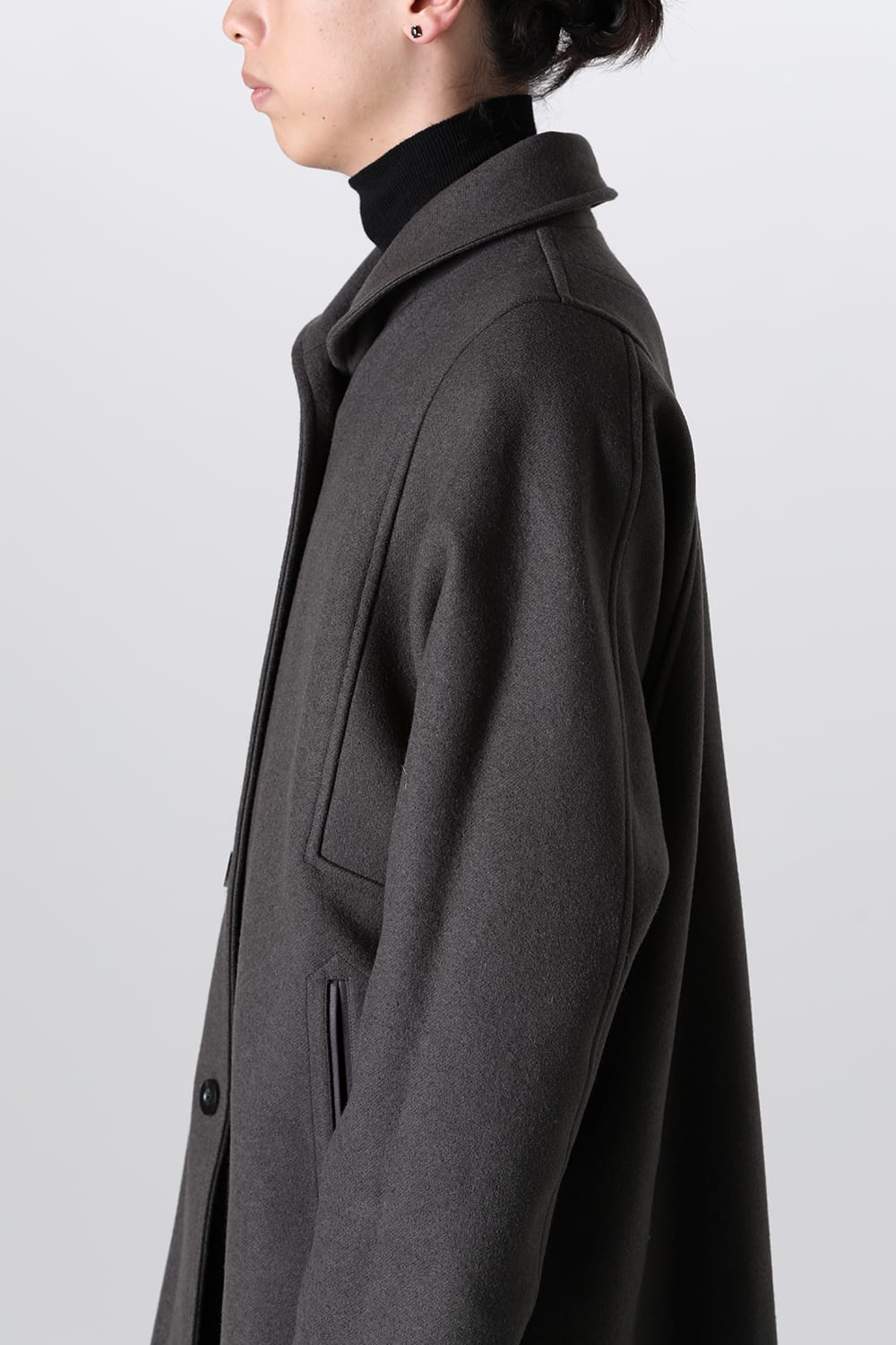 リバーシブル ショールカラーコート