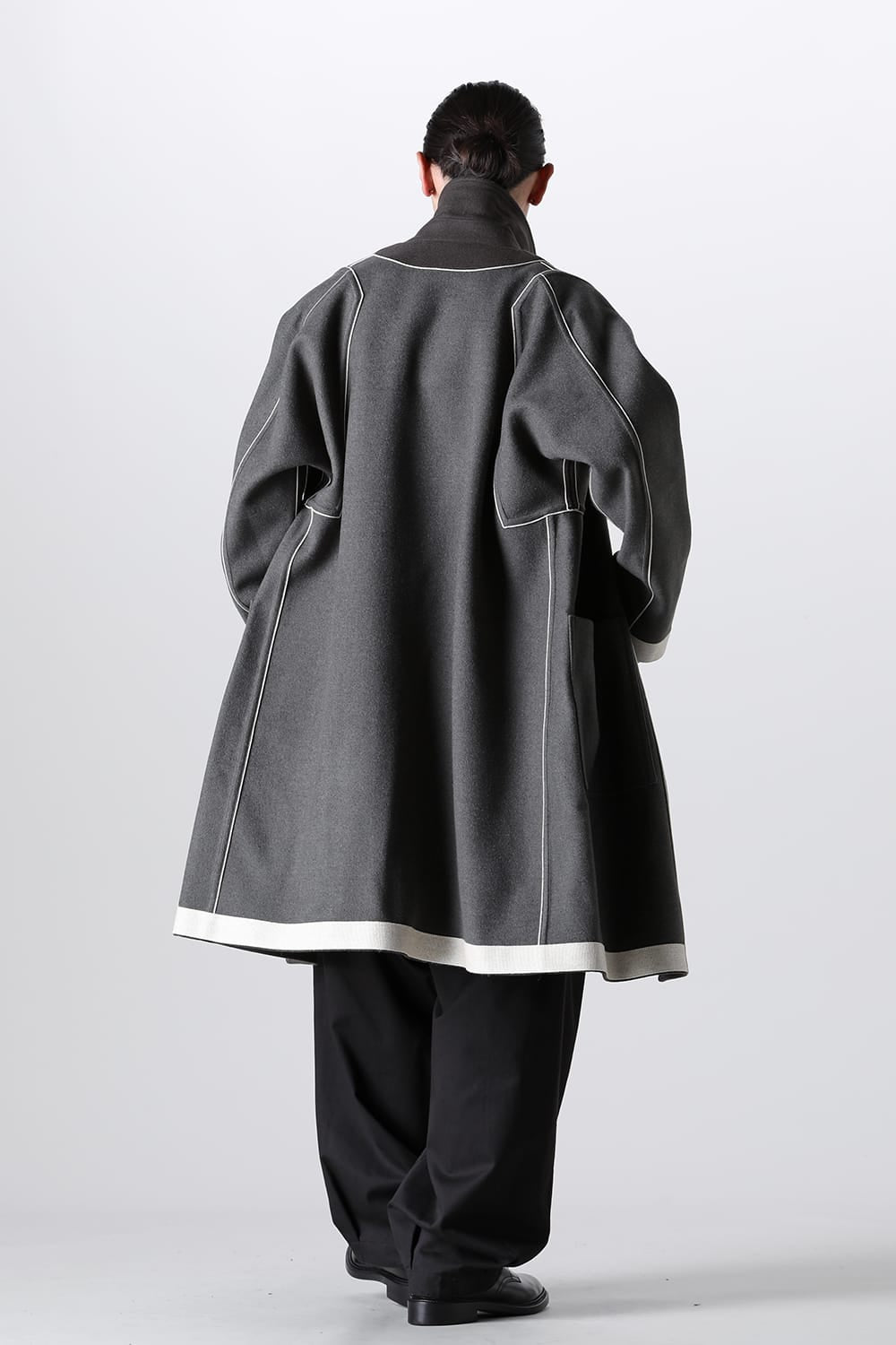 リバーシブル ショールカラーコート