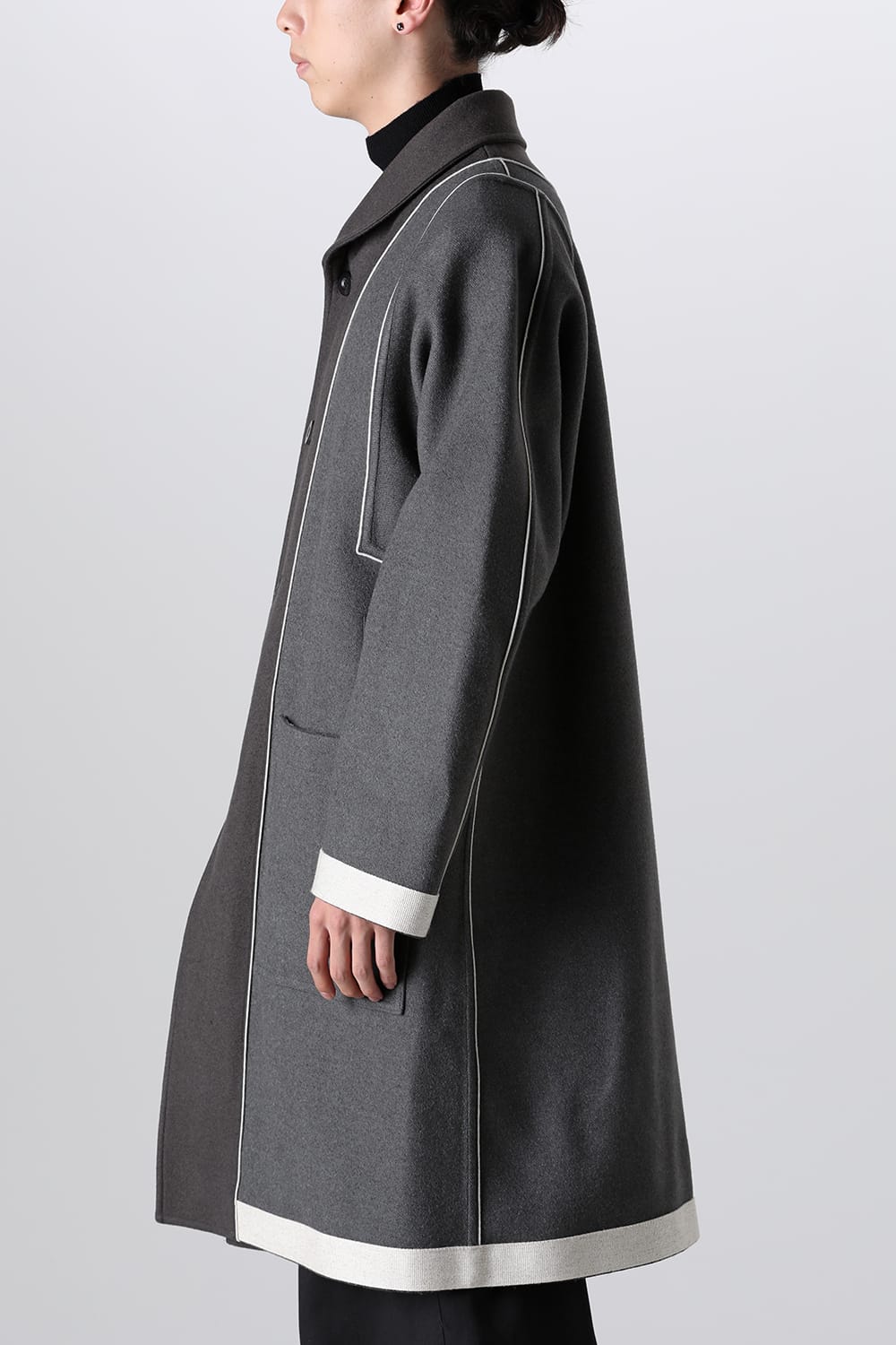 リバーシブル ショールカラーコート