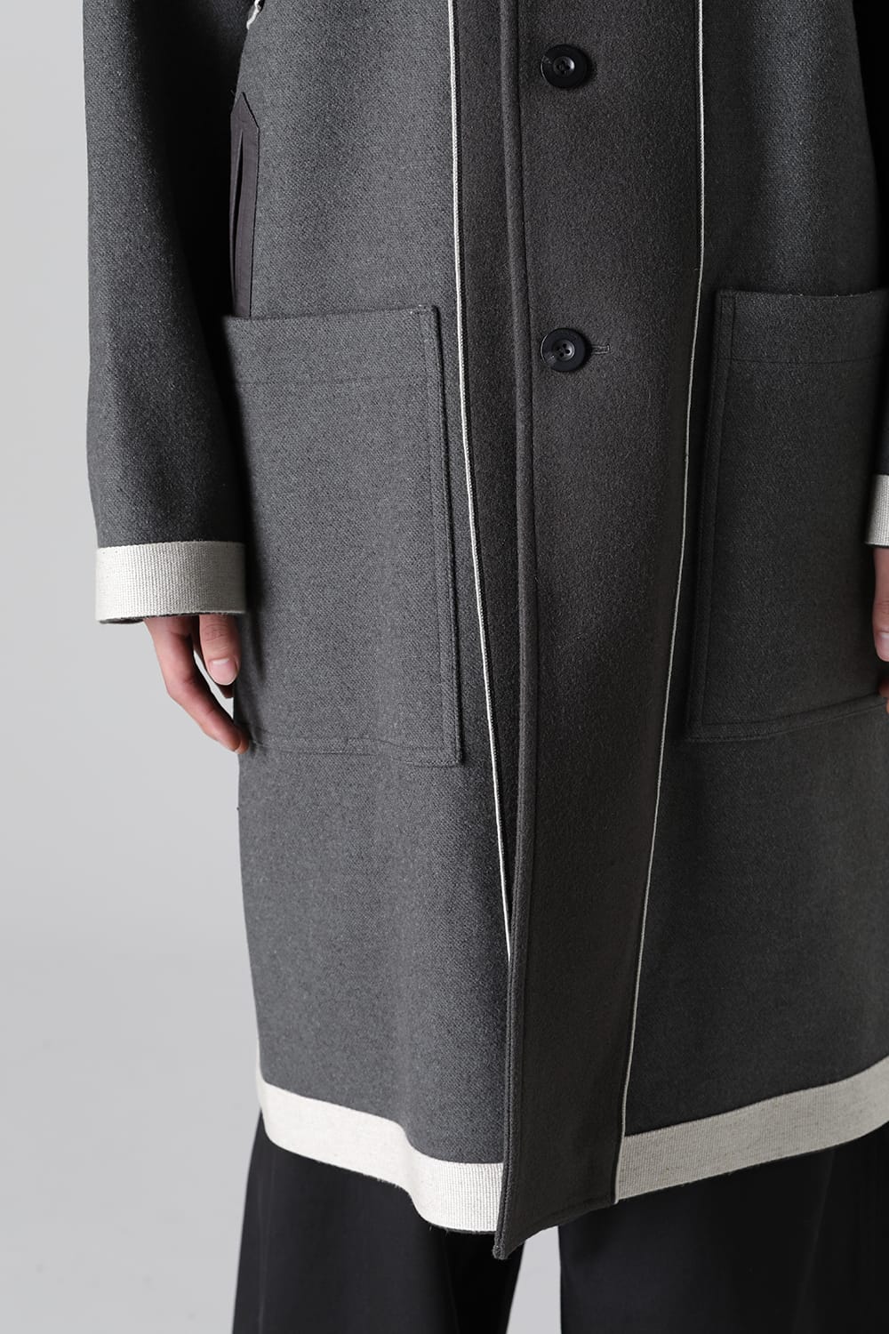 リバーシブル ショールカラーコート