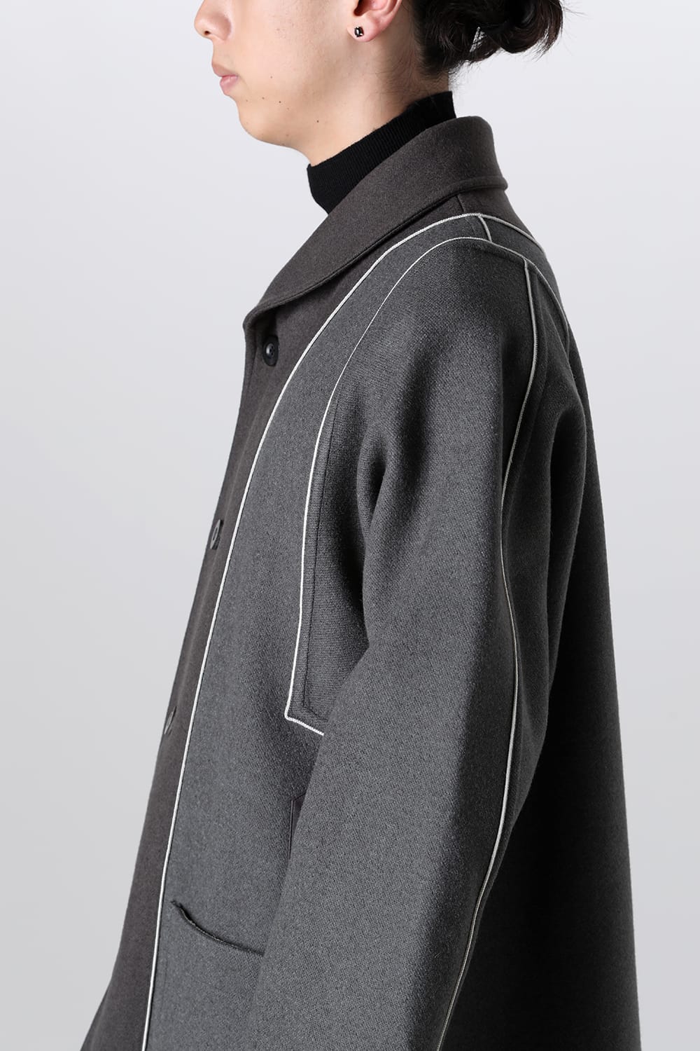 リバーシブル ショールカラーコート