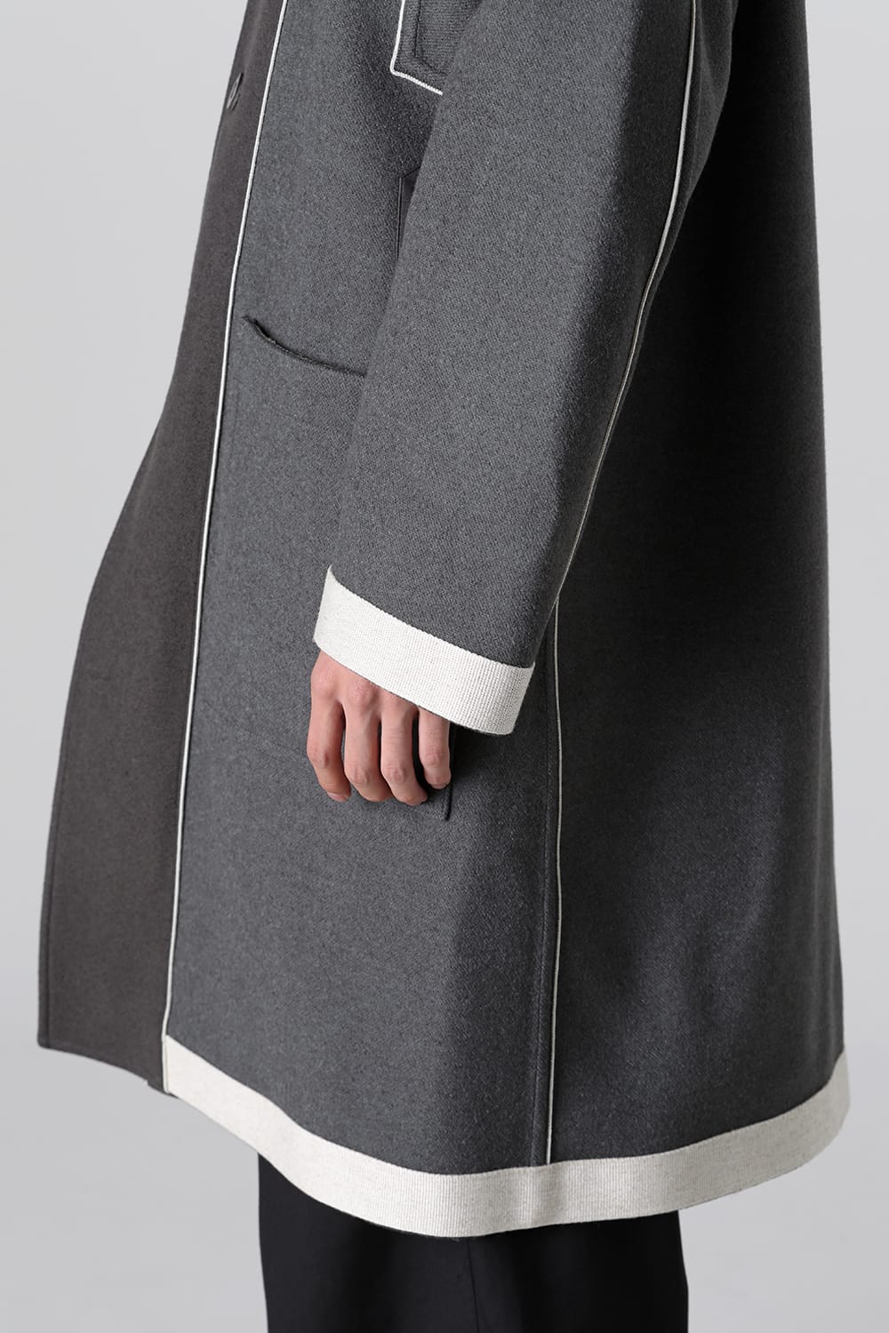 リバーシブル ショールカラーコート