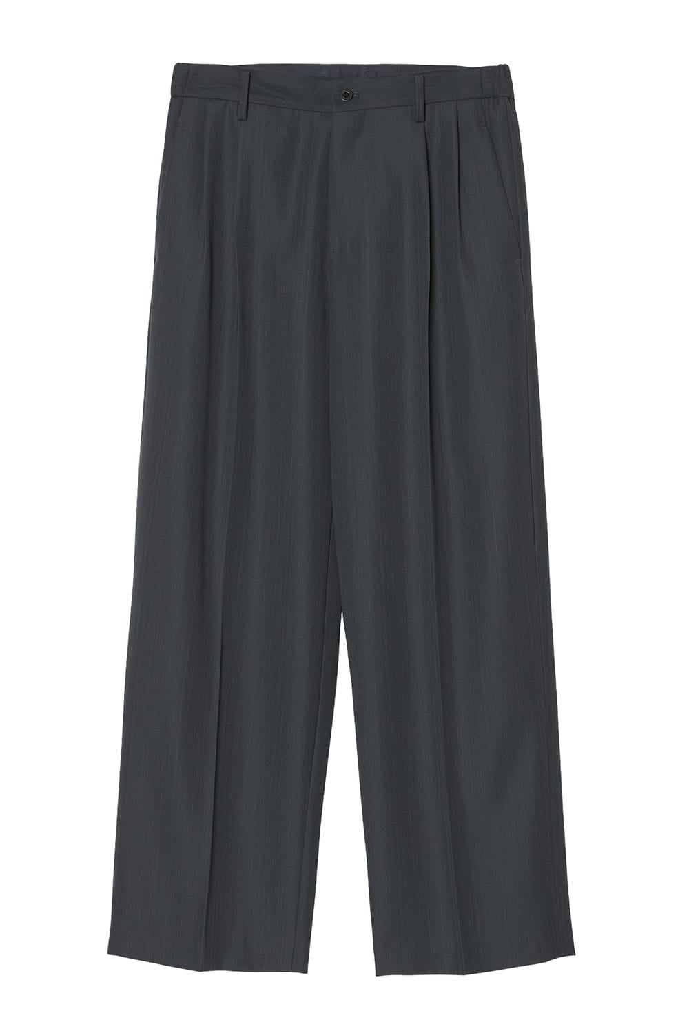 Two Tucks Wide Trousers Charcoal