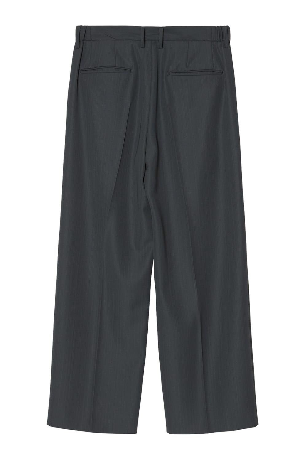 Two Tucks Wide Trousers Charcoal