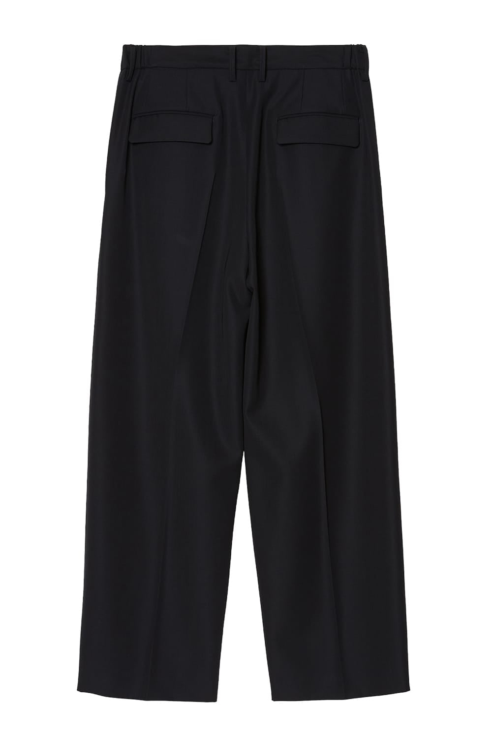 Two Tucks Wide Trousers Dark Navy