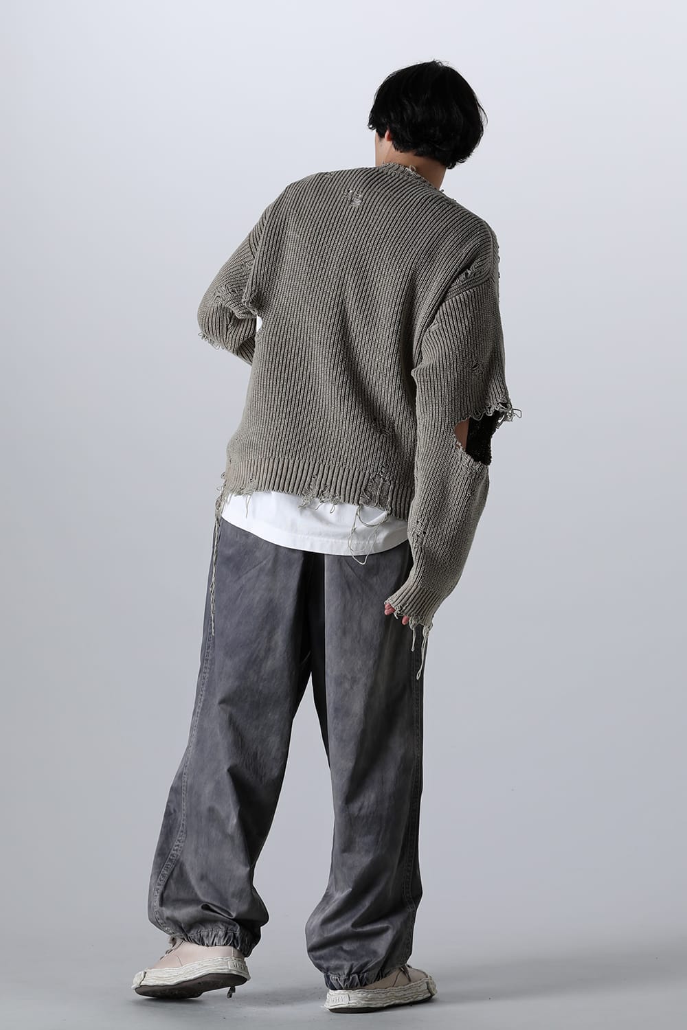 Bleached Knit Pullover Khaki