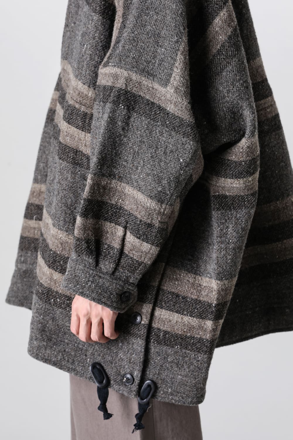 JACKET#54 Bold Stripe  Wool Cotton