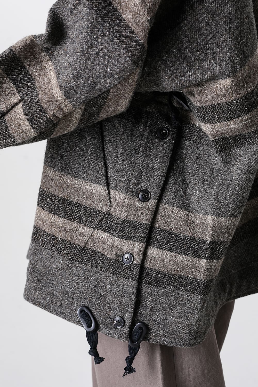 JACKET#54 Bold Stripe  Wool Cotton