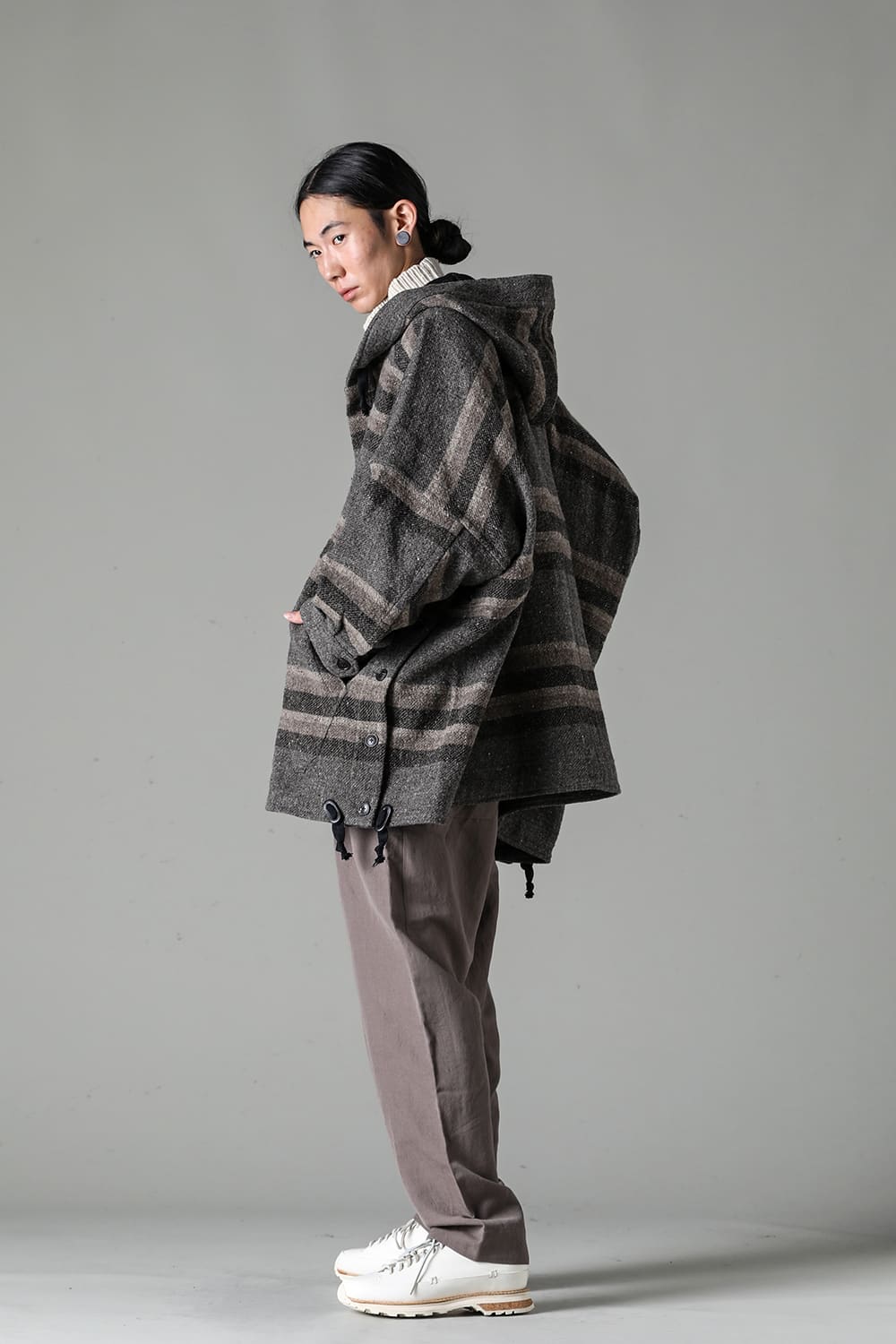 JACKET#54 Bold Stripe  Wool Cotton