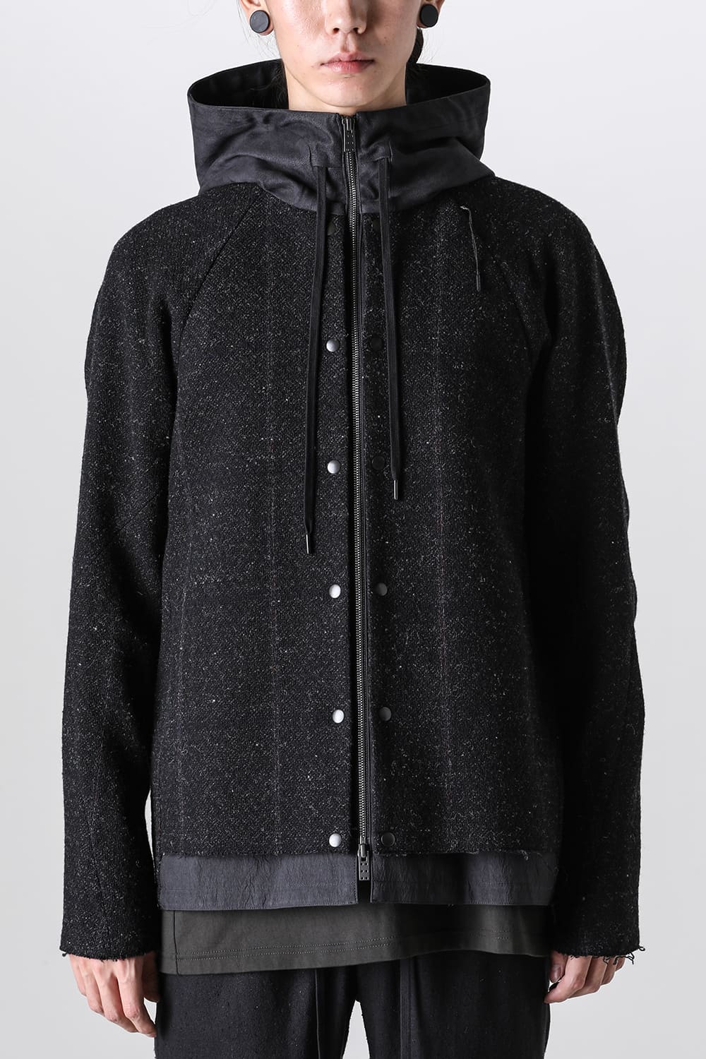 Hooded jacket Shetland wool