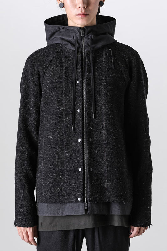 Hooded jacket Shetland wool