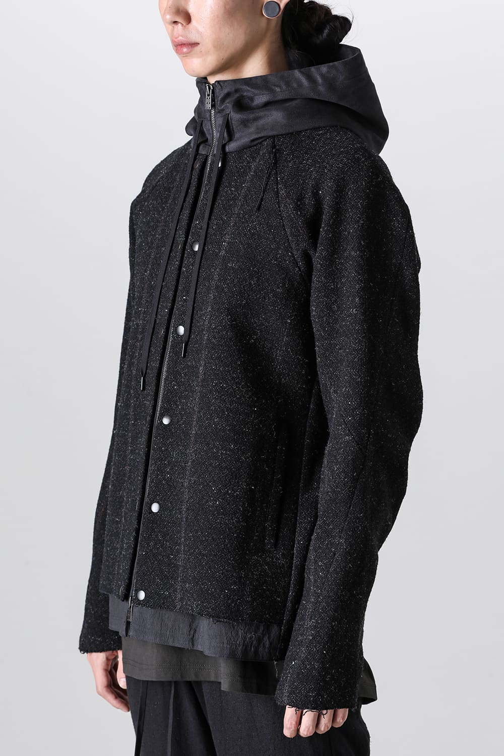 Hooded jacket Shetland wool