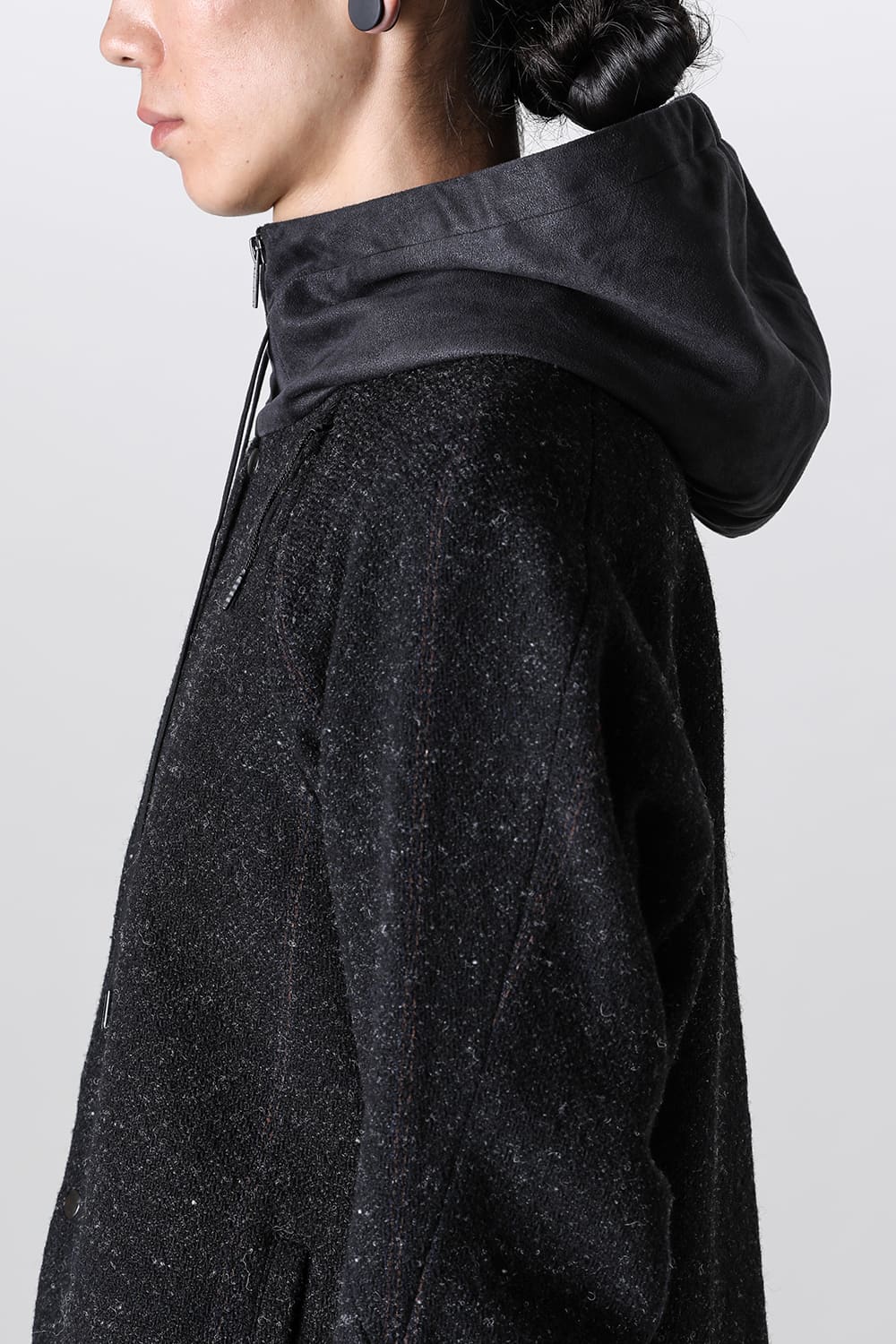 Hooded jacket Shetland wool