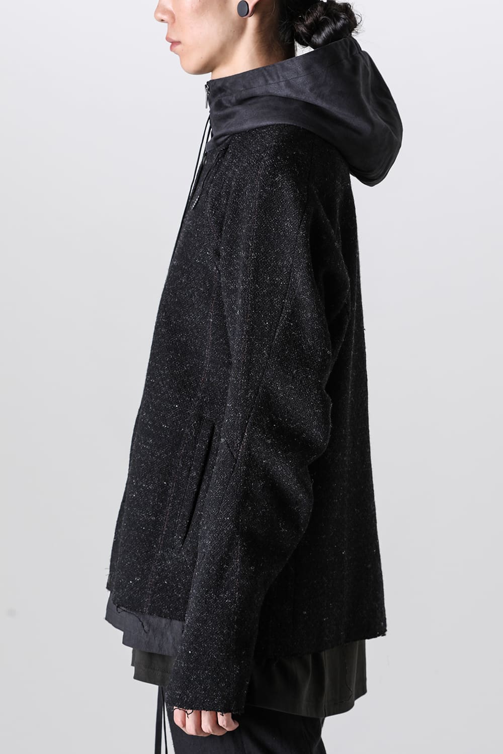 Hooded jacket Shetland wool