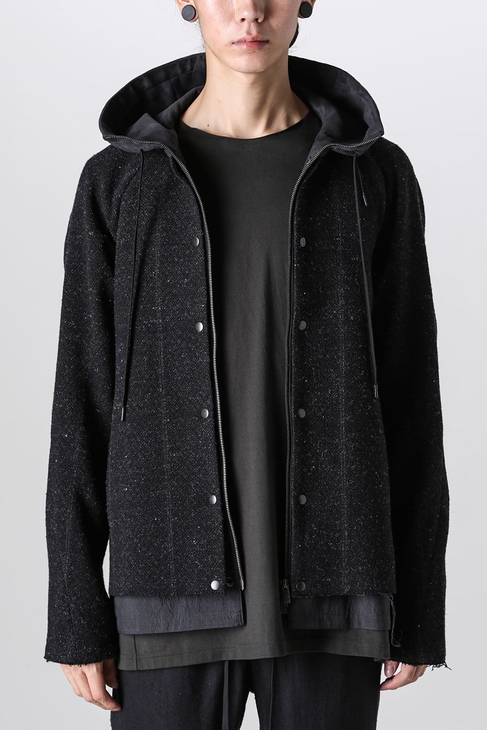 Hooded jacket Shetland wool