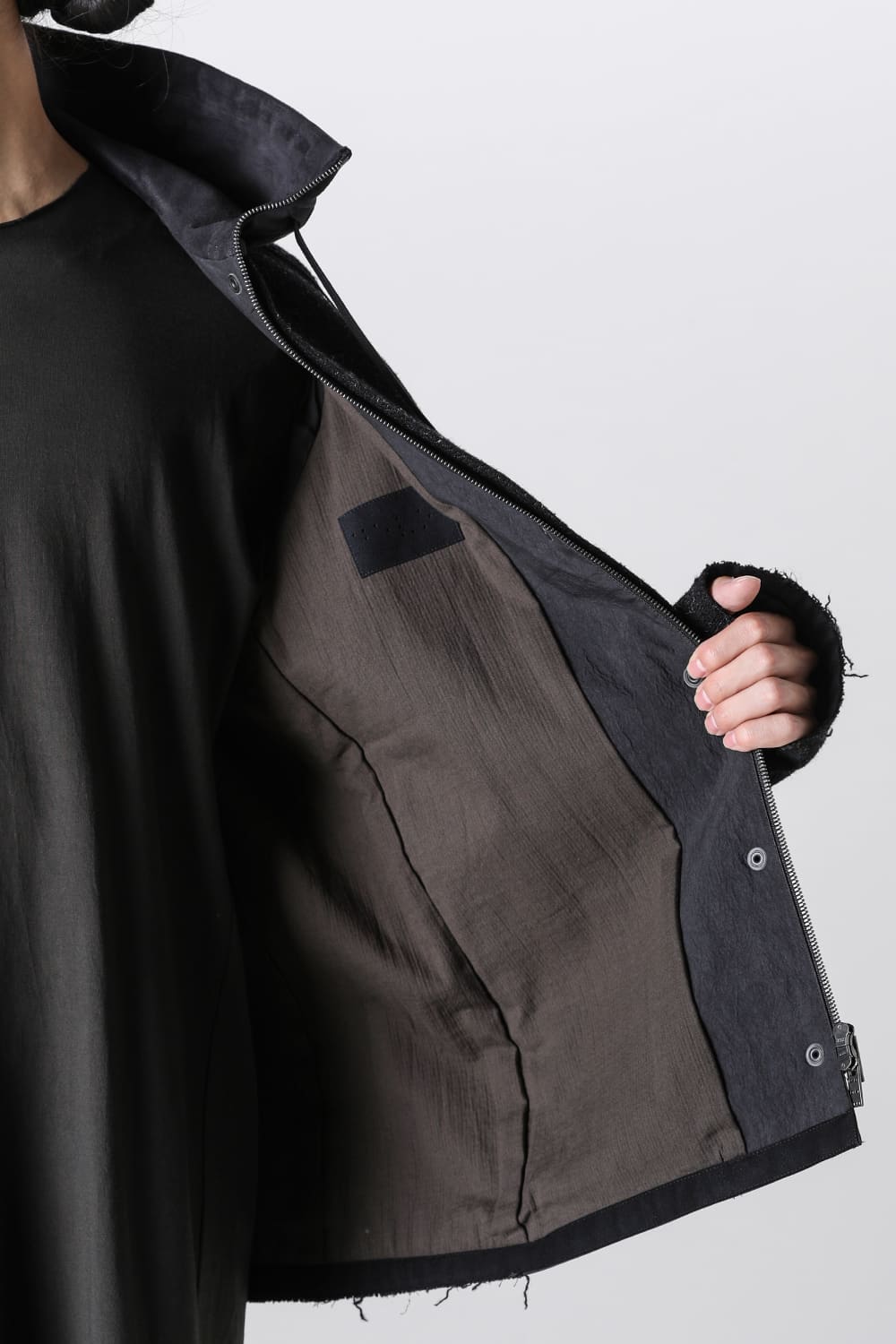 Hooded jacket Shetland wool