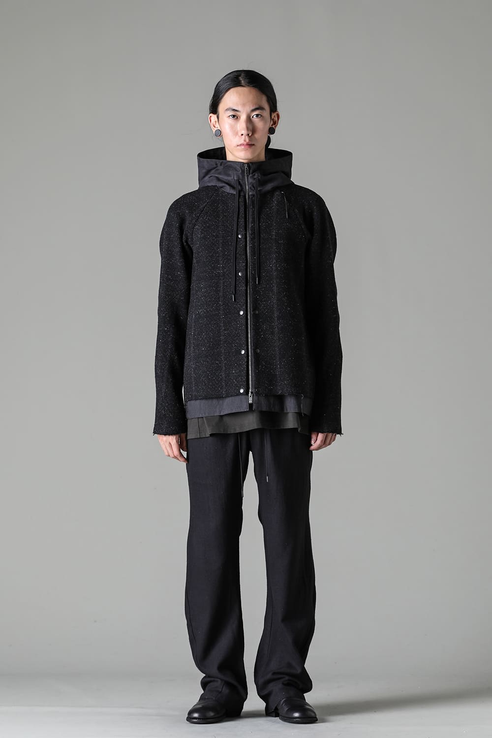 Hooded jacket Shetland wool