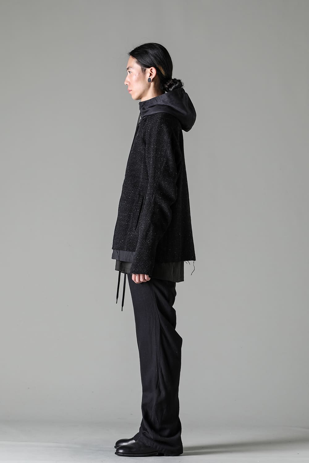 Hooded jacket Shetland wool