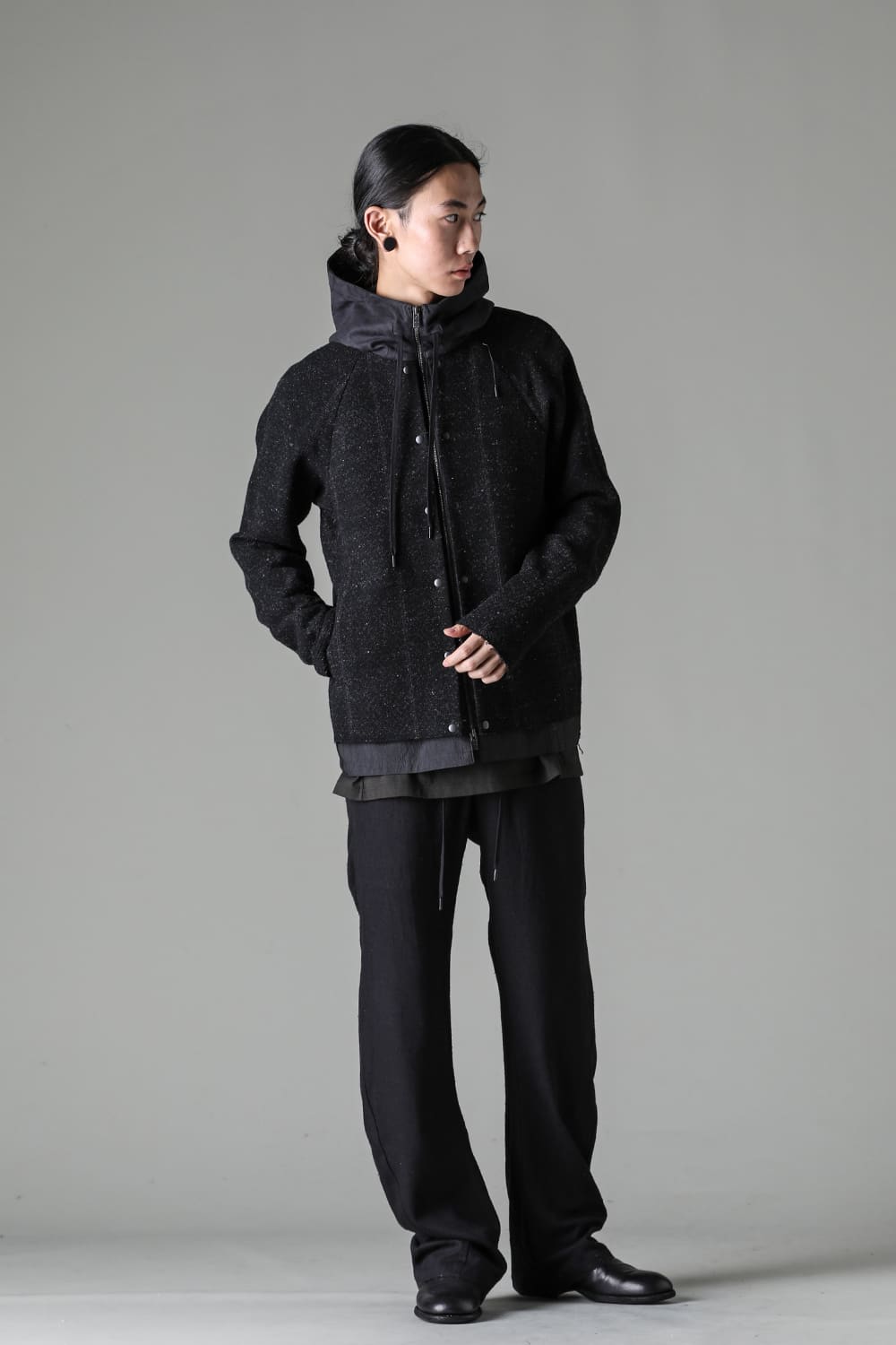 Hooded jacket Shetland wool