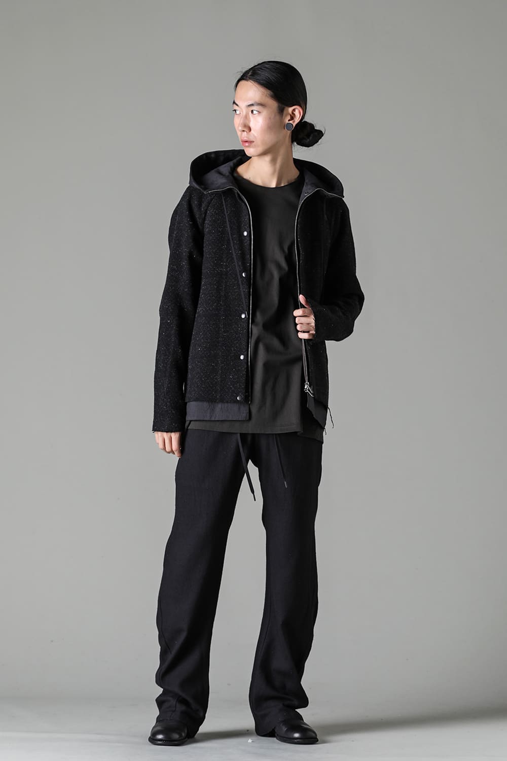 Hooded jacket Shetland wool