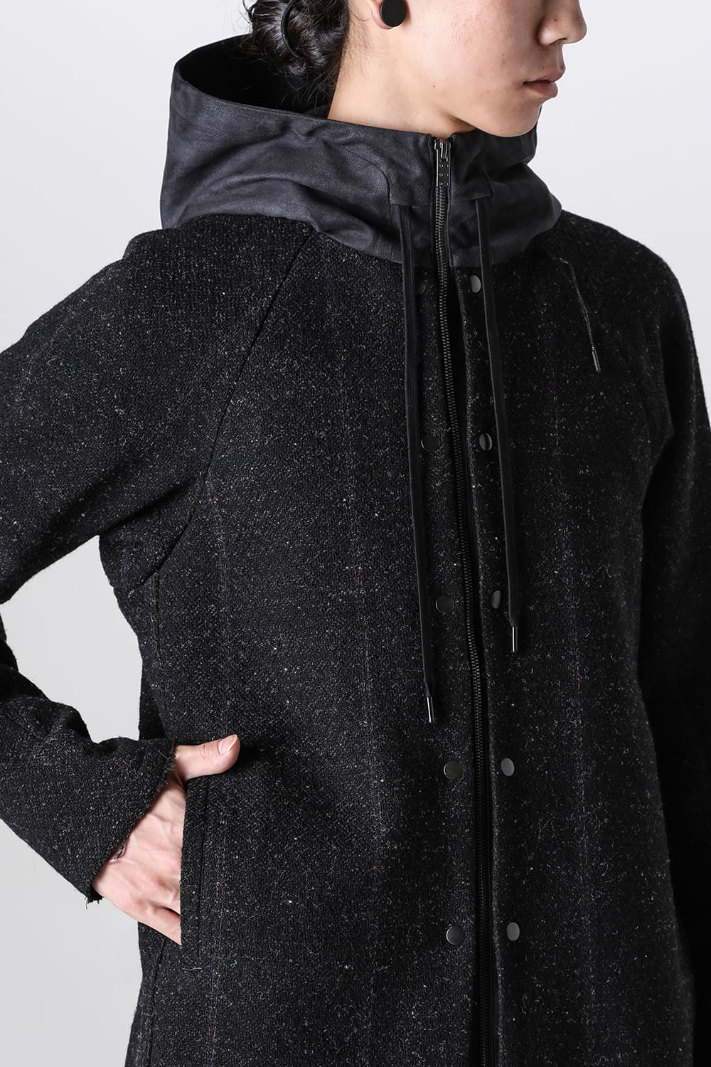 Hooded jacket Shetland wool