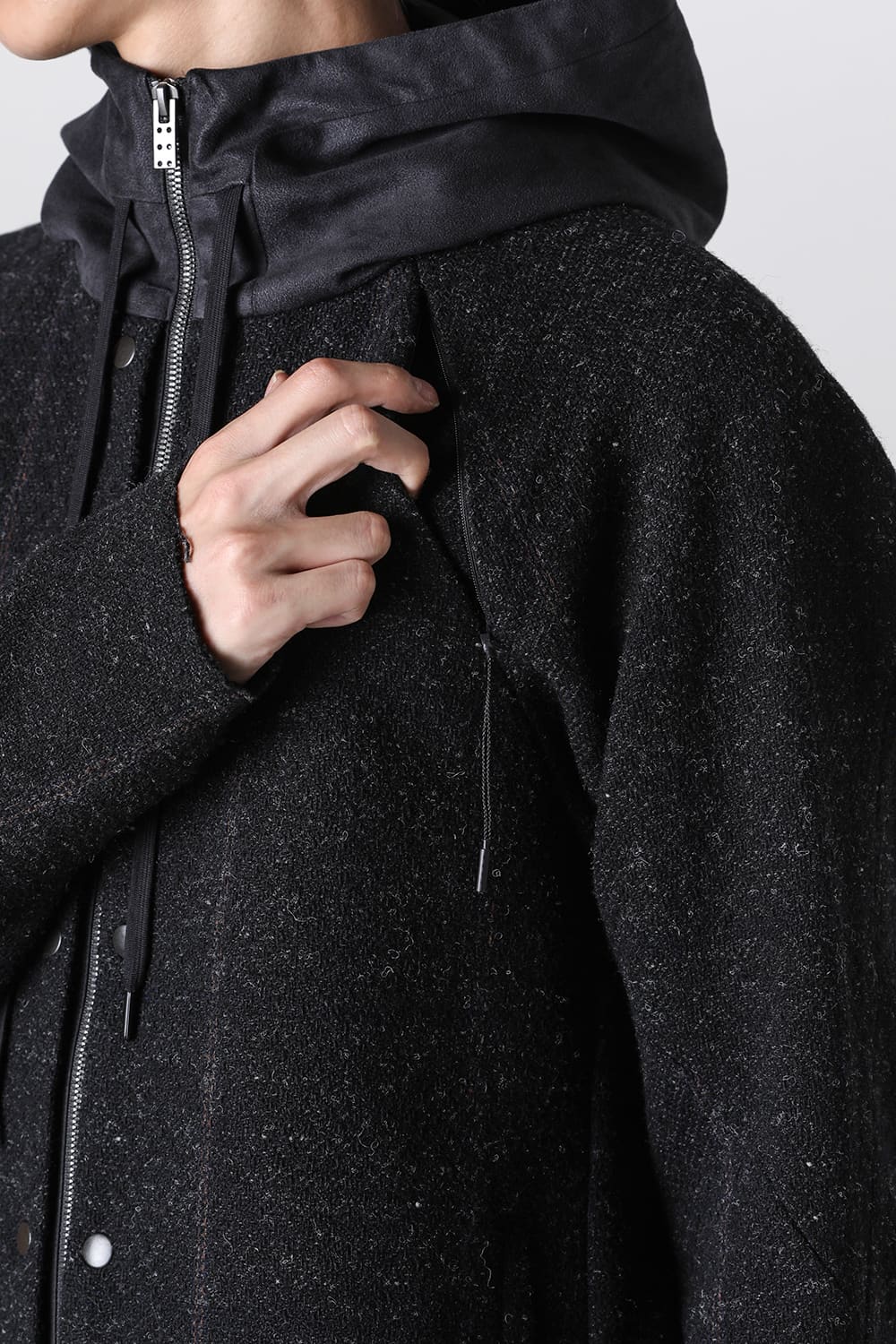 Hooded jacket Shetland wool