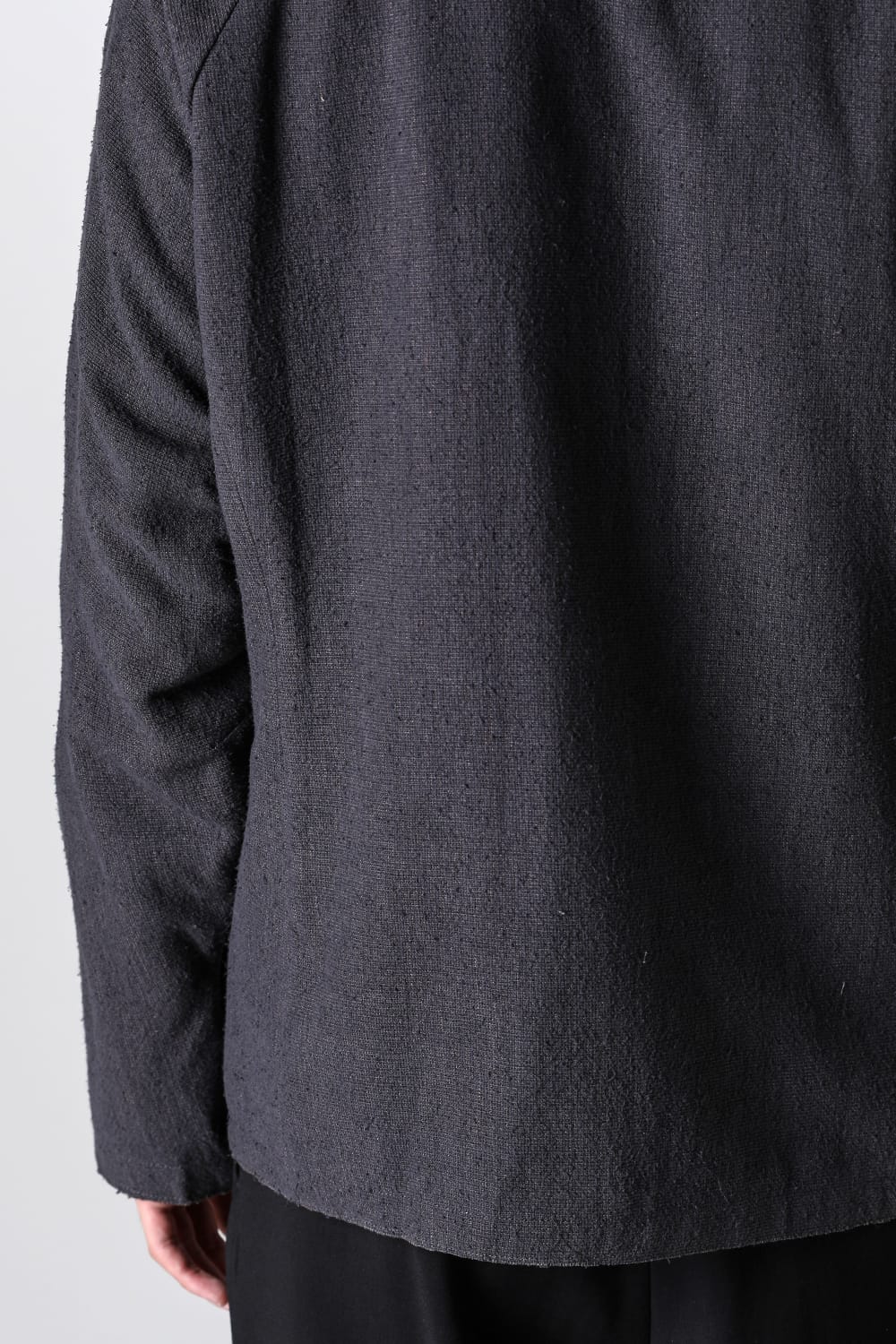 Hooded jacket silk / linen