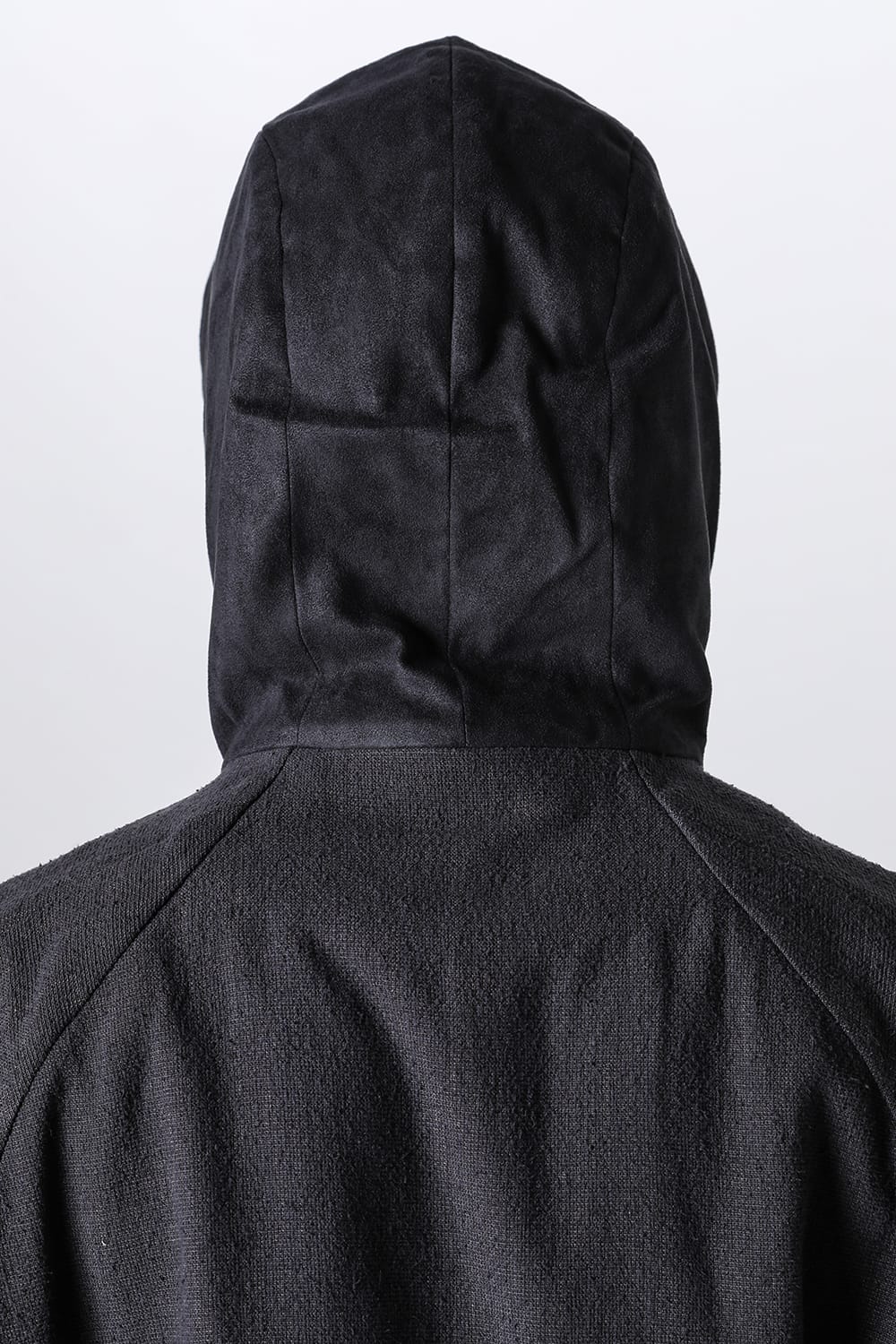 Hooded jacket silk / linen