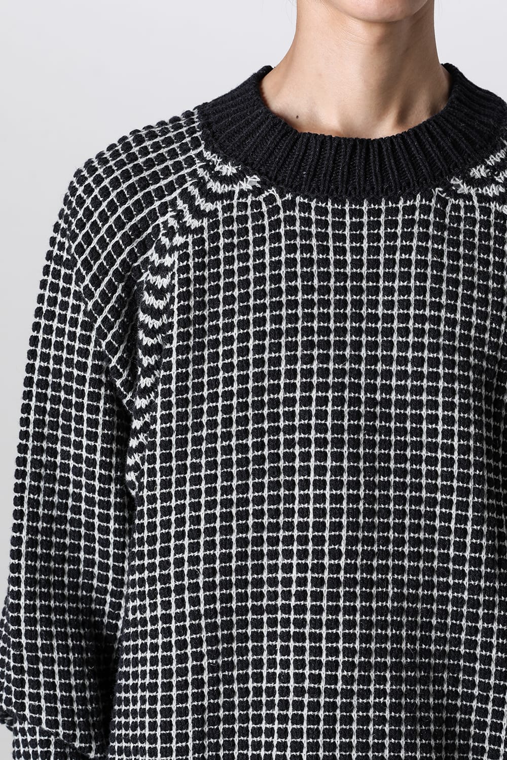 KNIT#60 Pitch Black Natural Lalin