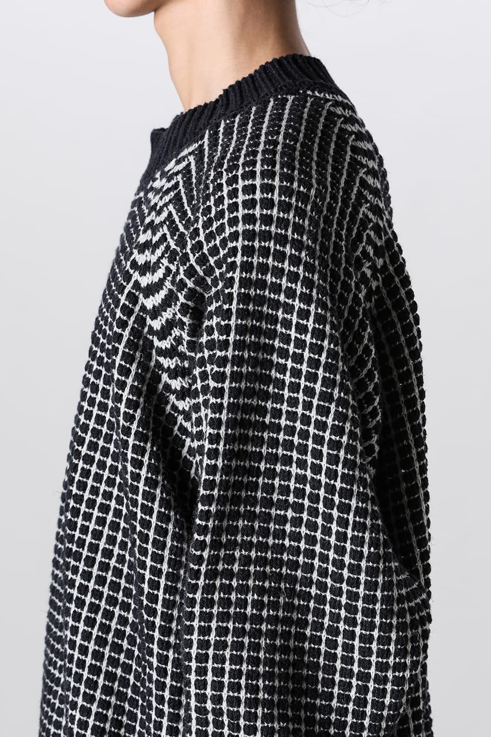 KNIT#60 Pitch Black Natural Lalin